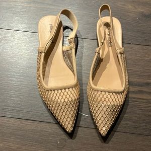 New Jeffery Campbell Nude Mesh Flats Size 7